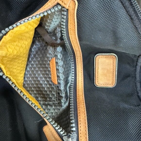 TUMI ALPHA BRAVO Cannon Backpack Black Brown Orange - Picture 3 of 12